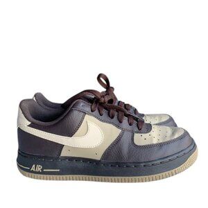Nike Air Force 1 ’07 Velvet Brown Birch GS Sneakers Boys Size 5.5Y leather Shoes